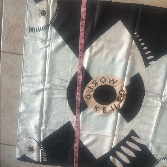 KENZO Signature dress suit headscarf accessory logo Eye Print Large Square Scarf - Picture 4 of 5
